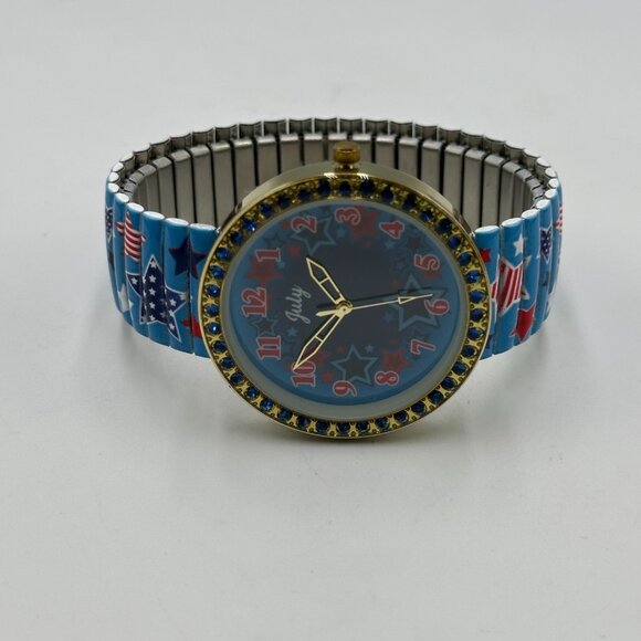 Willabee & Ward Season Watch July Month Red Blue Stars Patriotic Stretch Band - Picture 8 of 14